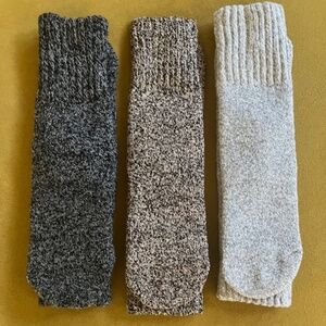 NWOT Set-3 Womens Boot/Crew Knit Socks Winter Thick Warm Sz M Christmas Gift